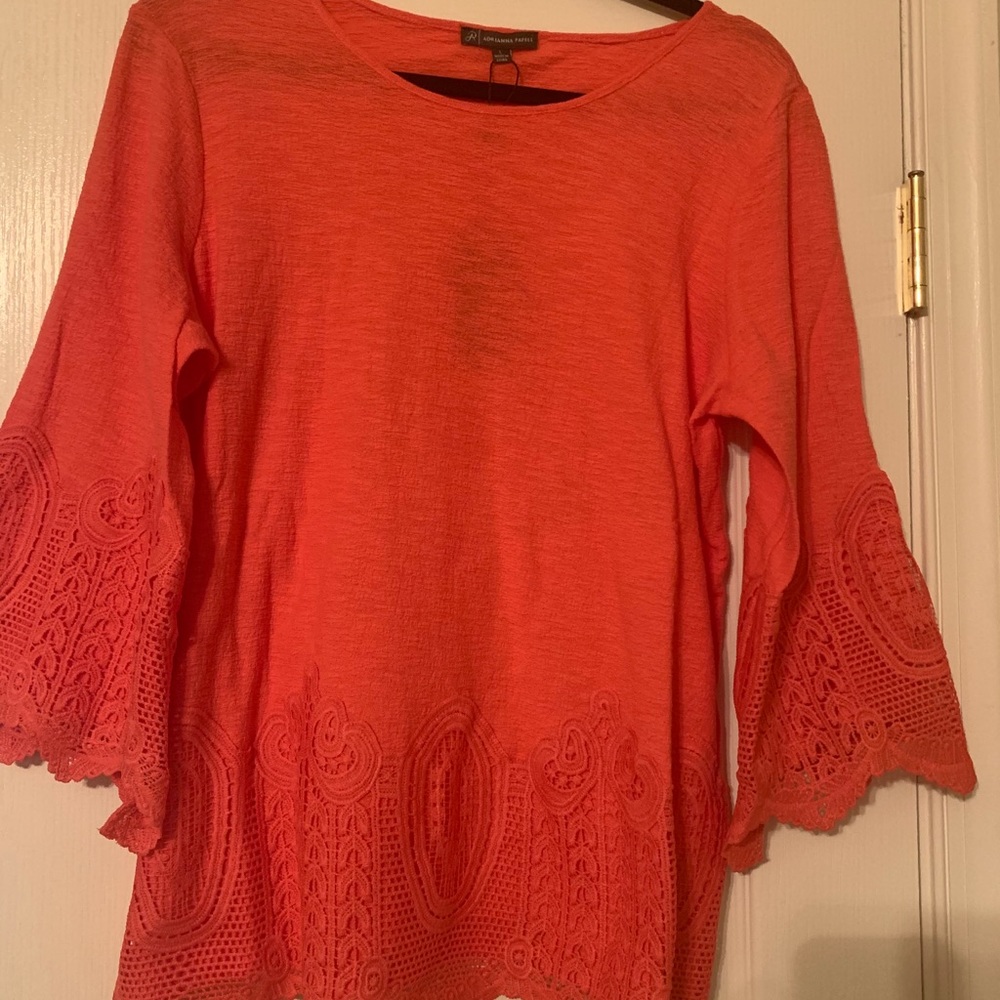 Tangerine three quarter sleeved